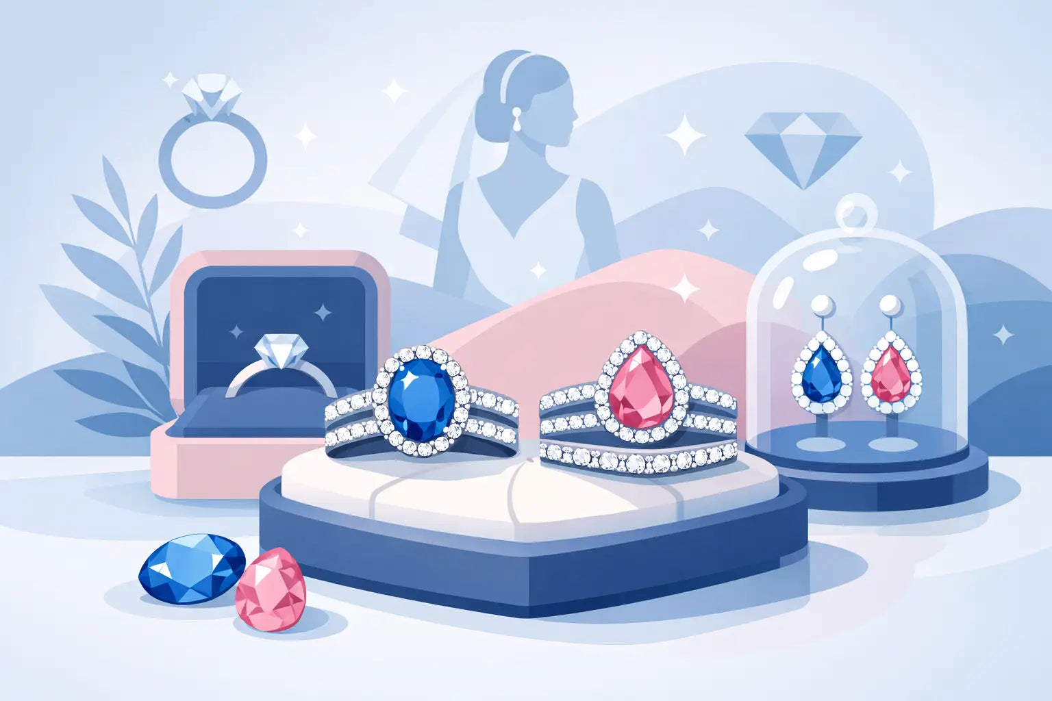 How to Shop Lab Created Gemstone Bridal Sets